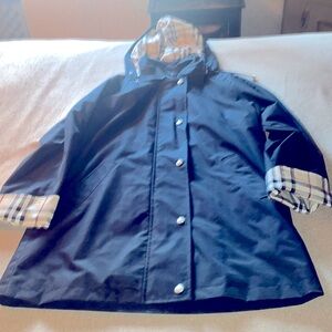 Brand new black Burberry London winter coat with removable lining. Size 4